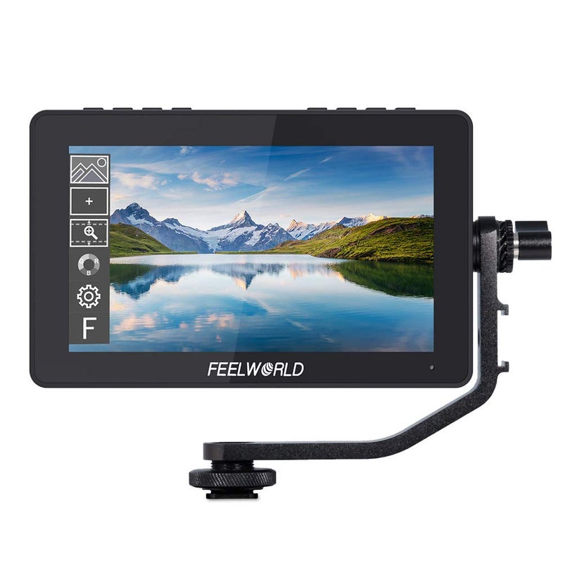 Feelworld FEELWORELD F5PROV4 شاشة فيديو 6 إنش مع شاشة تعمل باللمس وكاميرا DSLR HDMI شاشة ميدانية مع مجموعة تثبيت خارجية المعدات IPS FHD1920x1080 إدخال وإخراج 4K HDMI إدخال 5 فولت نوع C - Image 1